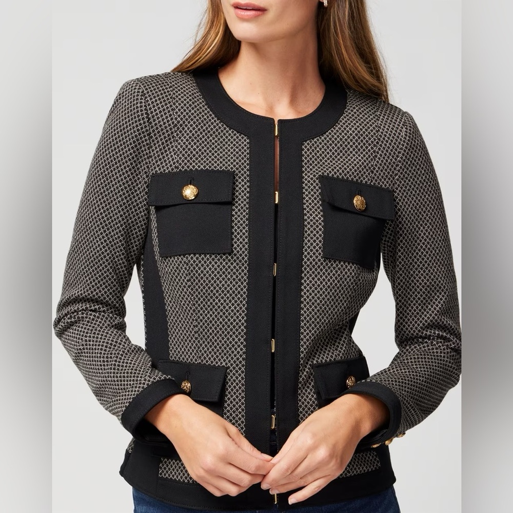 NWT‎ WHBM® Jacquard Knit Stylist Jacket
